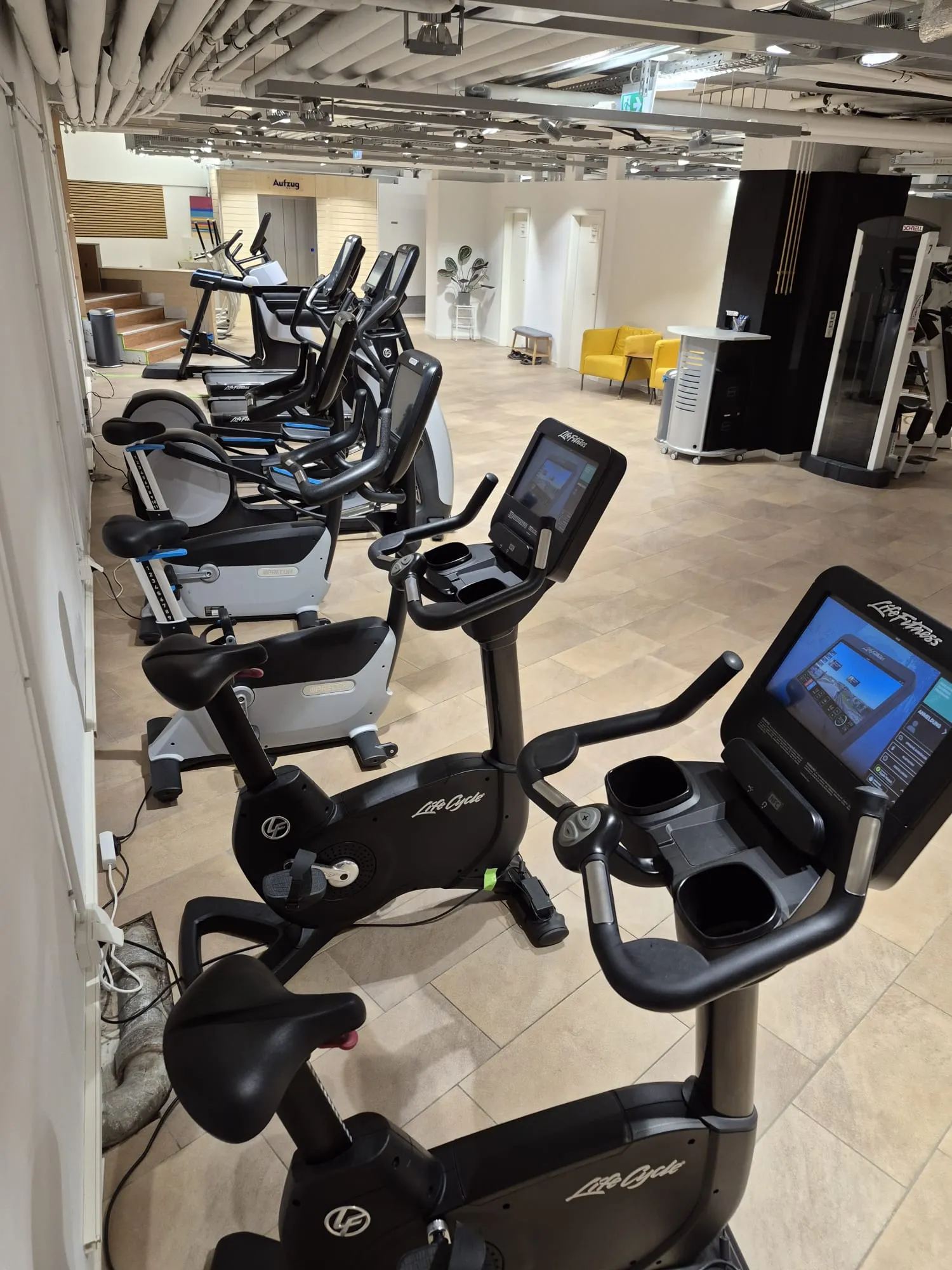 Reihe von Fahrradergometern im Cardiobereich in Oberursel
